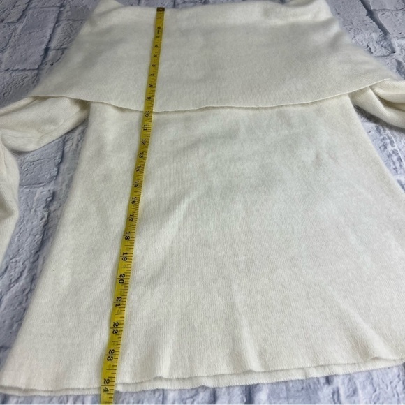 Alex Marie cream Cowl Neck Knit Sweater Rabbit Hair Nylon size large - Picture 5 of 9